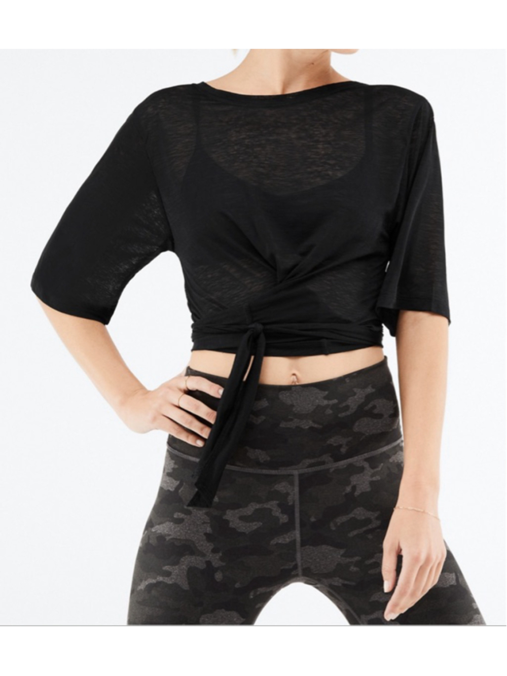 Fabletics Ryan Short Sleeve Tie-Up Tee NWT | Size XL